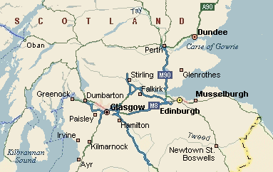 Map of Central Scotland Map of Central Scotland